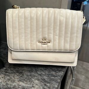 Coach White Quilted Crossbody Bag